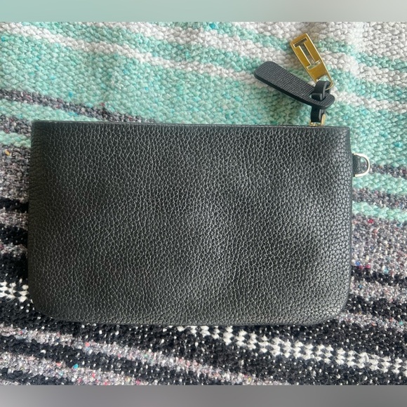 Isaac Mizrahi Black Leather Wristlet - Picture 2 of 6